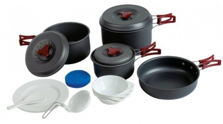 Набор посуды Tramp из анодированного алюминия на 4-5 персон