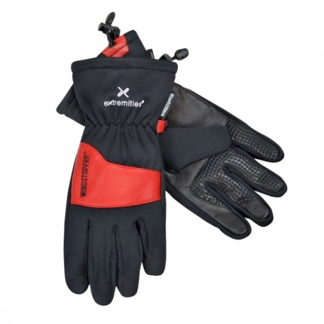Непродуваемые перчатки Extremities Windy Pro Glove Black/Red L Непродуваемые перчатки Extremities Windy Pro Glove Black/Red L