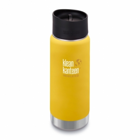 Термофляга Klean Kanteen Wide Vacuum Insulated Cafe Cap Lemon Curry (matt) 473 ml