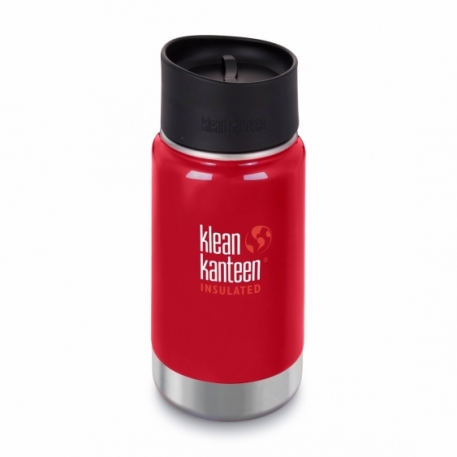 Термофляга Klean Kanteen Wide Vacuum Insulated Cafe Cap Mineral Red 355 ml
