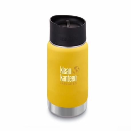 Термофляга Klean Kanteen Wide Vacuum Insulated Cafe Cap Lemon Curry (matt) 355 ml