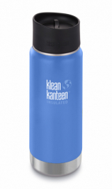 Термофляга Klean Kanteen Wide Vacuum Insulated Cafe Cap Pacific Sky (matt) 473 ml