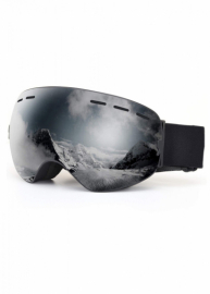 Маска для лыж и сноуборда Sposune HX003-1 Matte Black-Mirror Grey