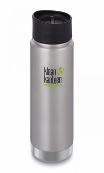 Термофляга Klean Kanteen Wide Vacuum Insulated Cafe Cap Brushed Stainless 592 ml