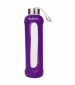 Пляшка для води Summit MyBento Eco Glass Bottle Silicone Cover фіолетова 500 мл - 697005P - фото 1