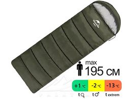 Спальник с капюшоном Naturehike U350 NH20MSD07, левый, зеленый Спальник с капюшоном Naturehike U350 NH20MSD07, левый, зеленый