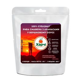 Рыба жареная с ананасами в сливочном соусе Харчи