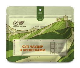 Суп чаудер з креветками